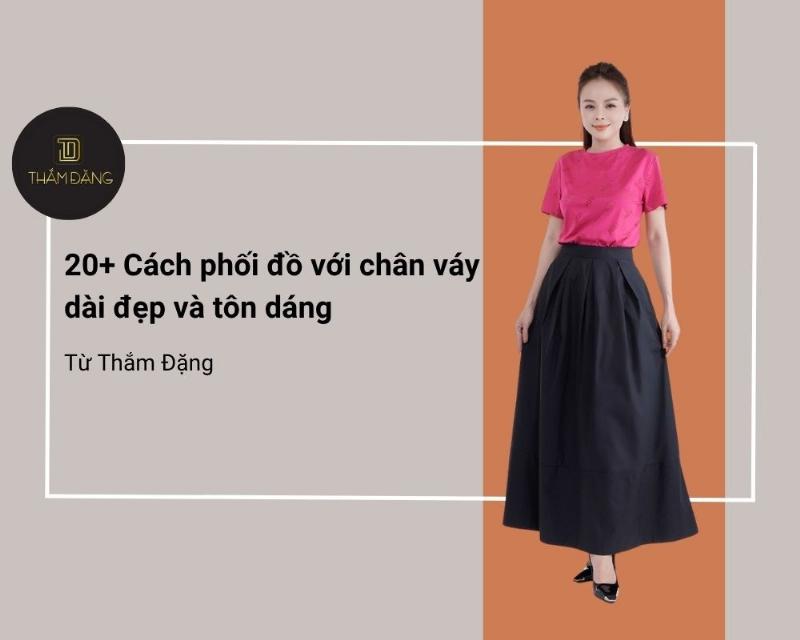 Gợi ý phối đồ với chân váy đen xòe cho buổi hẹn hò lãng mạn, kết hợp áo blouse và sandal cao gót